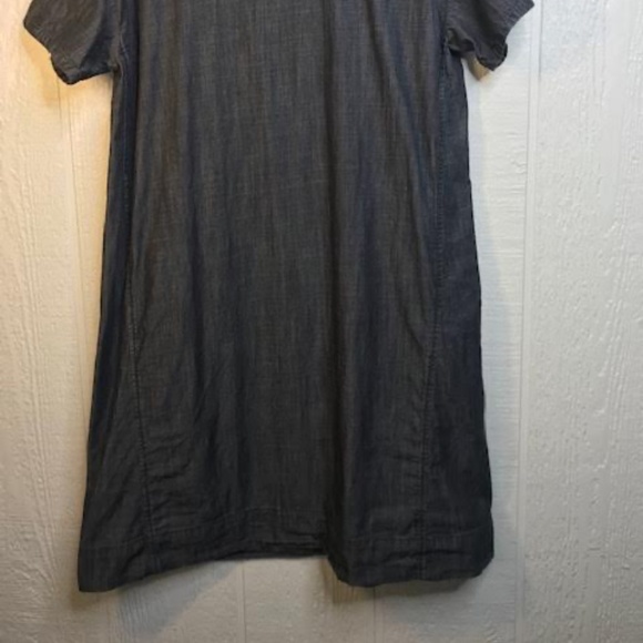 EILEEN FISHER DK GREY ORGANIC COTTON DENIM DRESS SZ. M - Picture 8 of 12